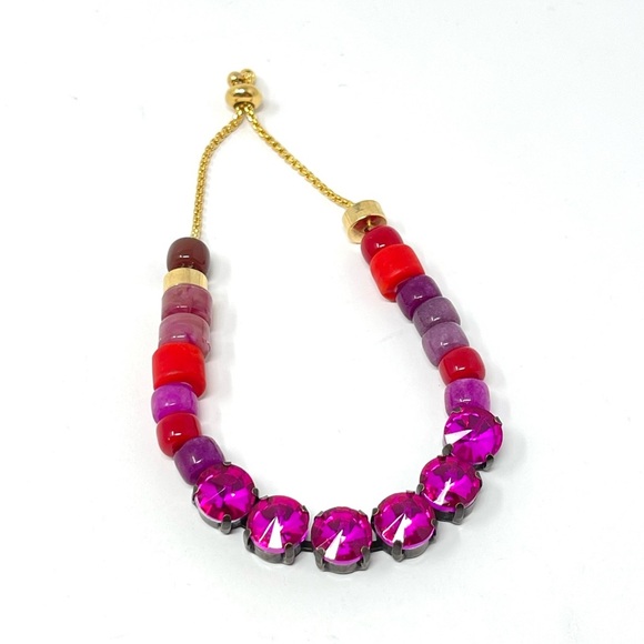 New Anthropologie Beaded Slider Bohemian Bracelet - Picture 1 of 5